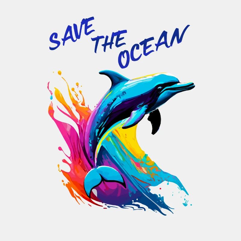 Rettet den Ozean. Delfin