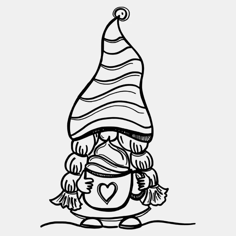 Little dwarf with warm cocoa