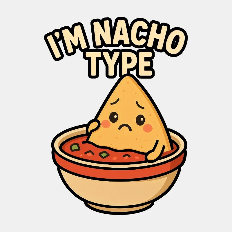 Je suis de type Nacho - Conception de jeu de mots Funny Sad Nacho
