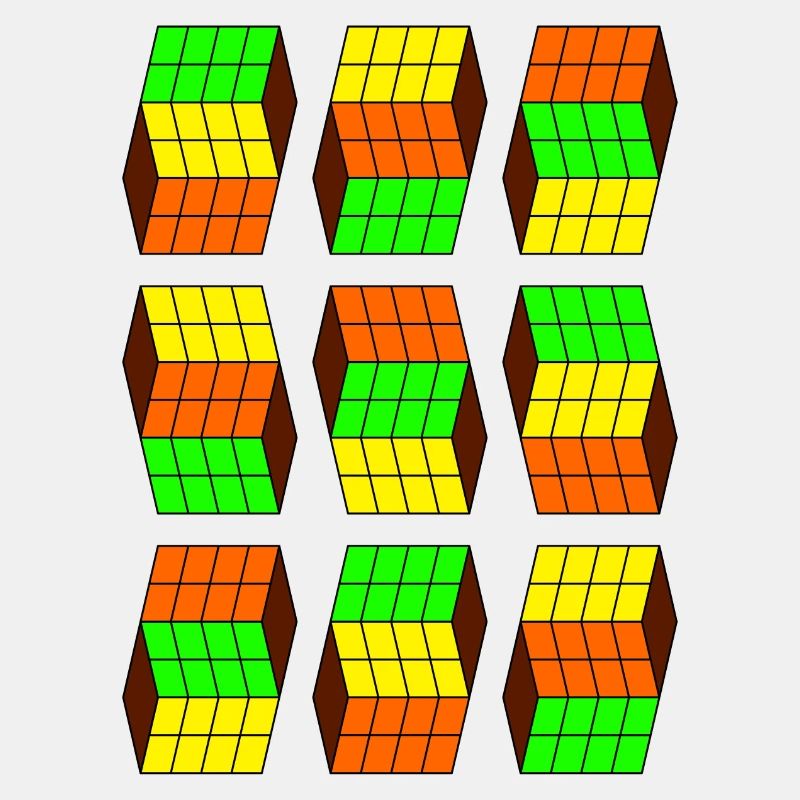 Nerd Geek Cubes Géométrie forme impossible quadrilatère