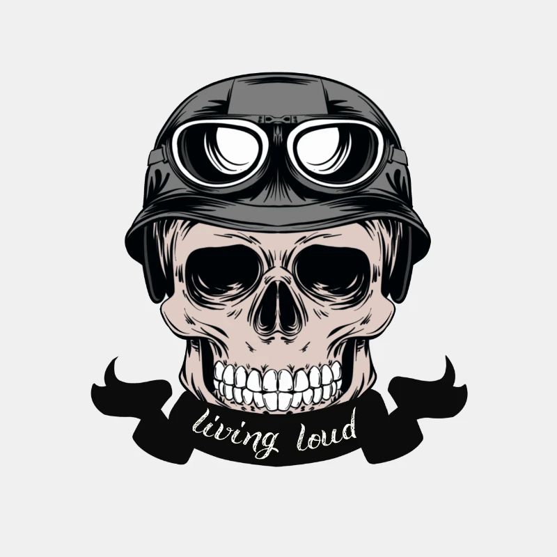 Motorcycle, Skull, Biker, Gift