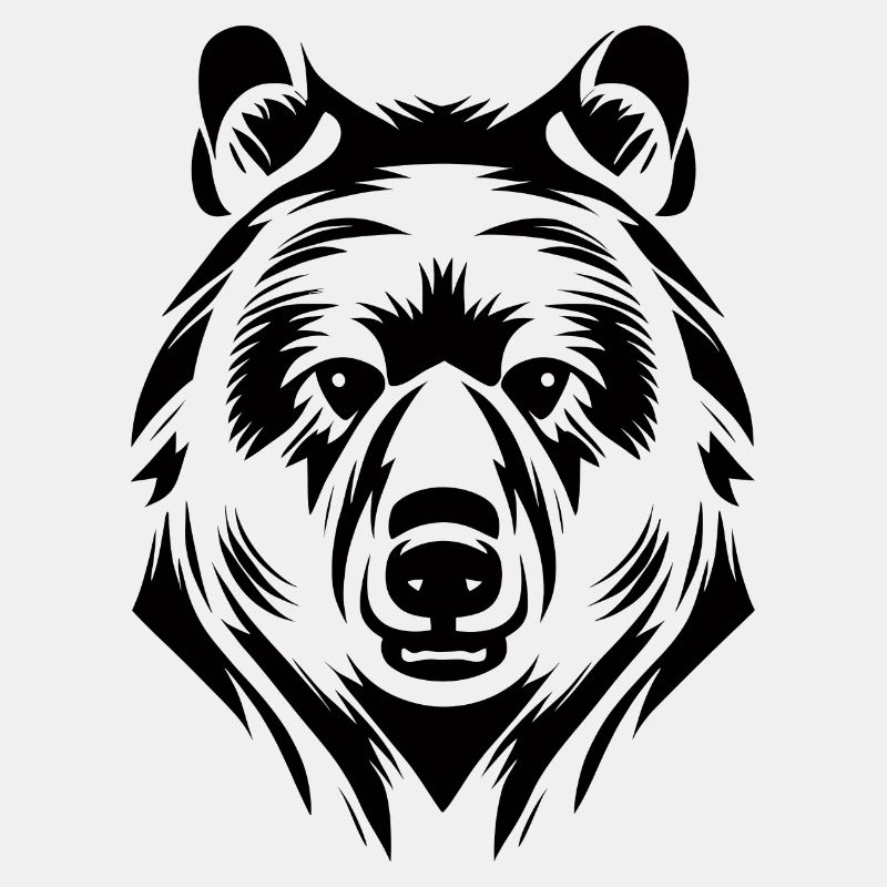 Kopf eines Bären, graphisch, cool
