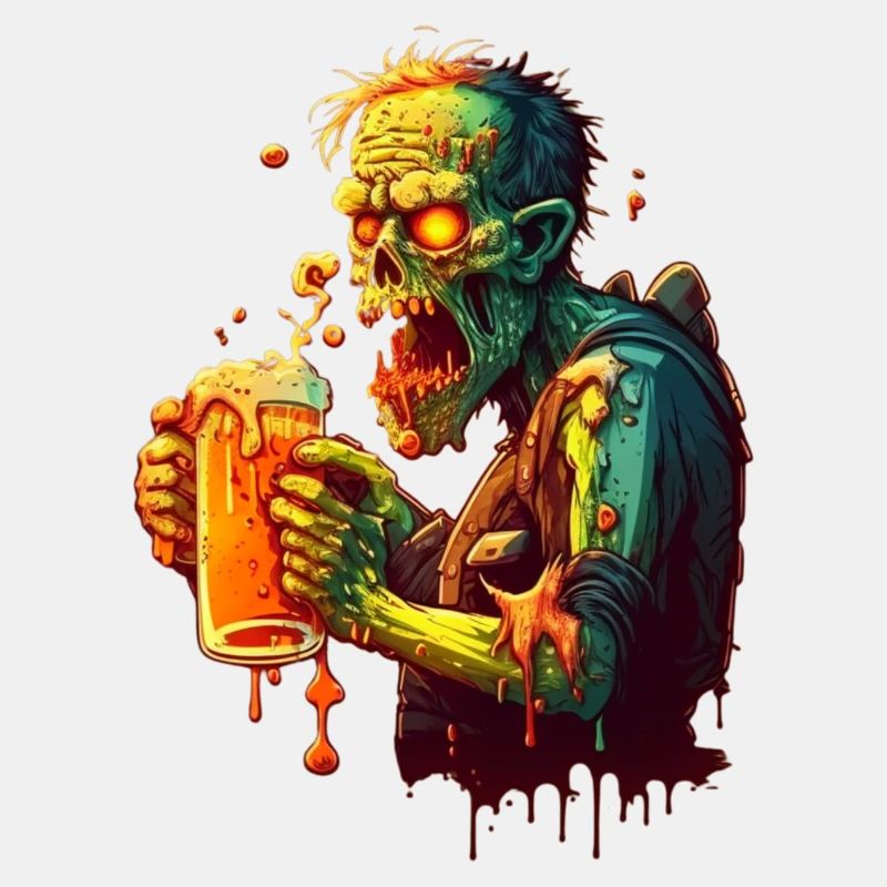 Gruseliger Bierliebhaber - Zombie