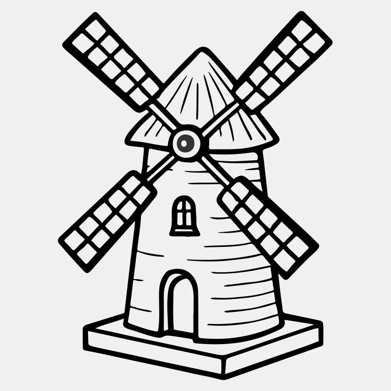 Moulin à vent symbole moulin