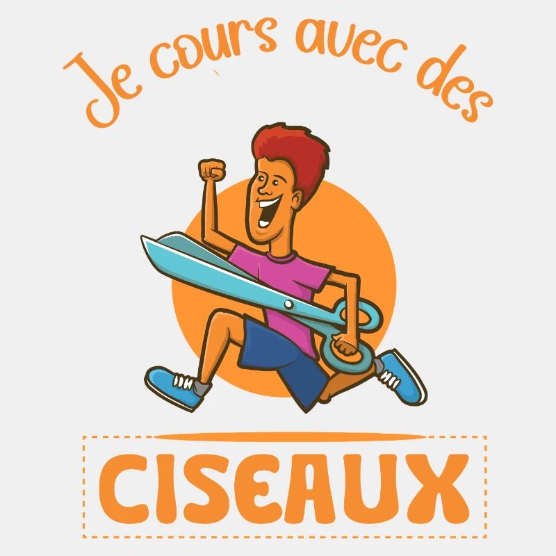 je cours avec des ciseaux