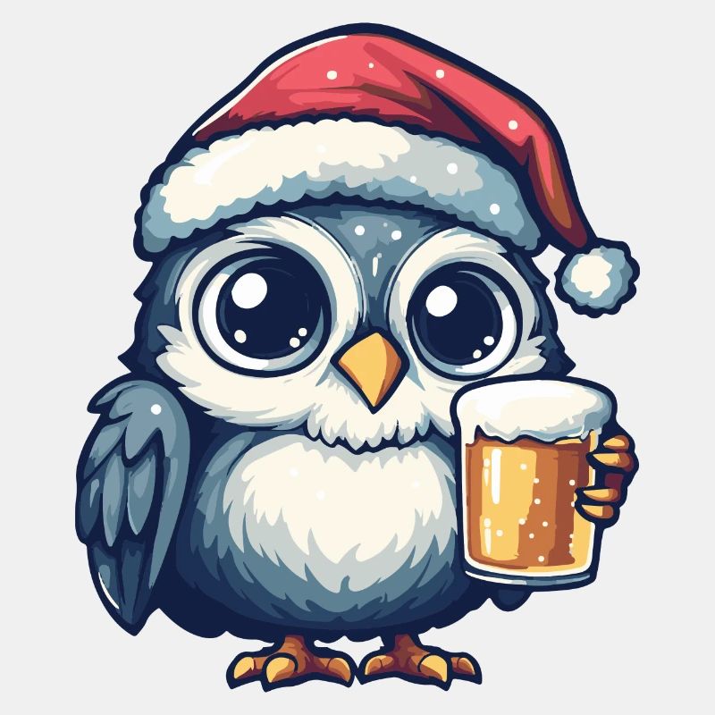 Eule Bier Xmas Weihnachten