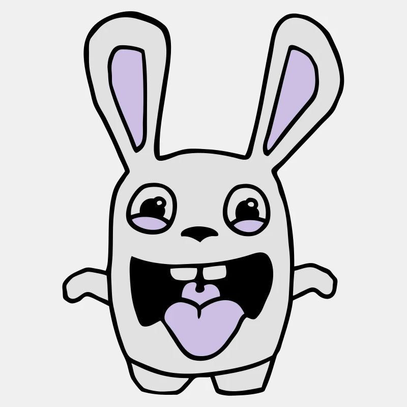drawing cute rabbit stupid comic style cartoon fun
