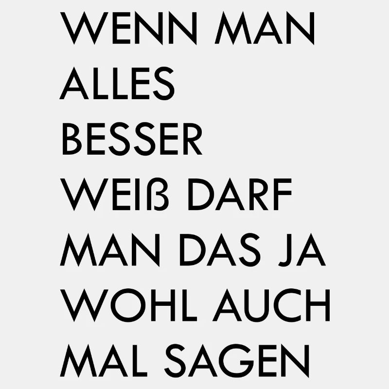 lustiger Besserwisser Spruch
