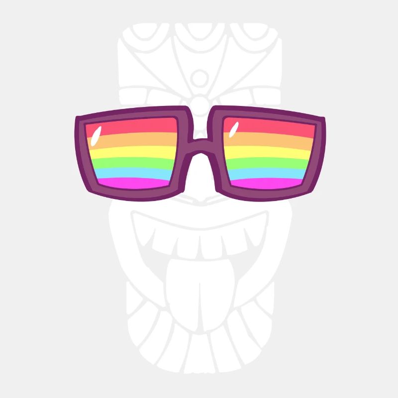 Sonnenbrille mit Regenbogenfahne