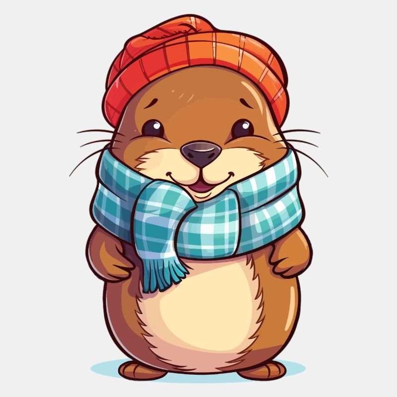Winter magic with cuddly beaver