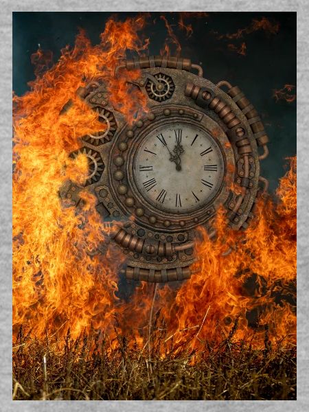 Feurige Uhr.