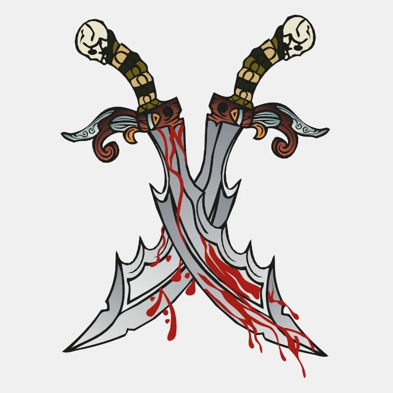 Dolchmesser Dolch Blut Desisn 4W Blut