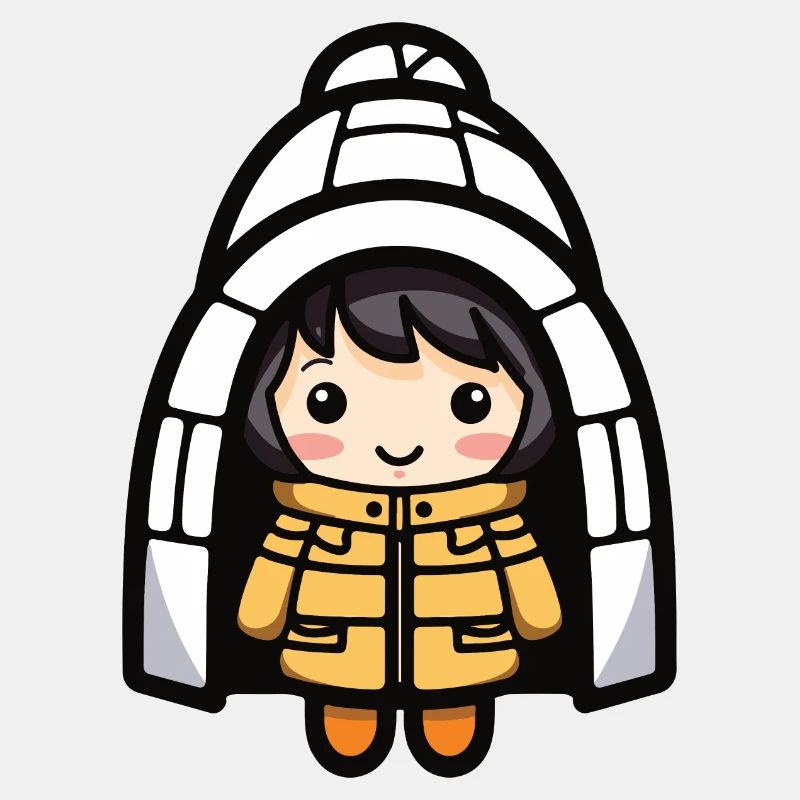 Eskimo Winter Comic Iglu