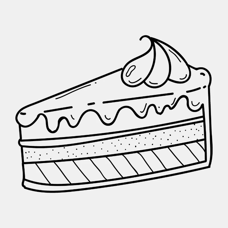 Tarte morceau de café et un gâteau Icône de pause café