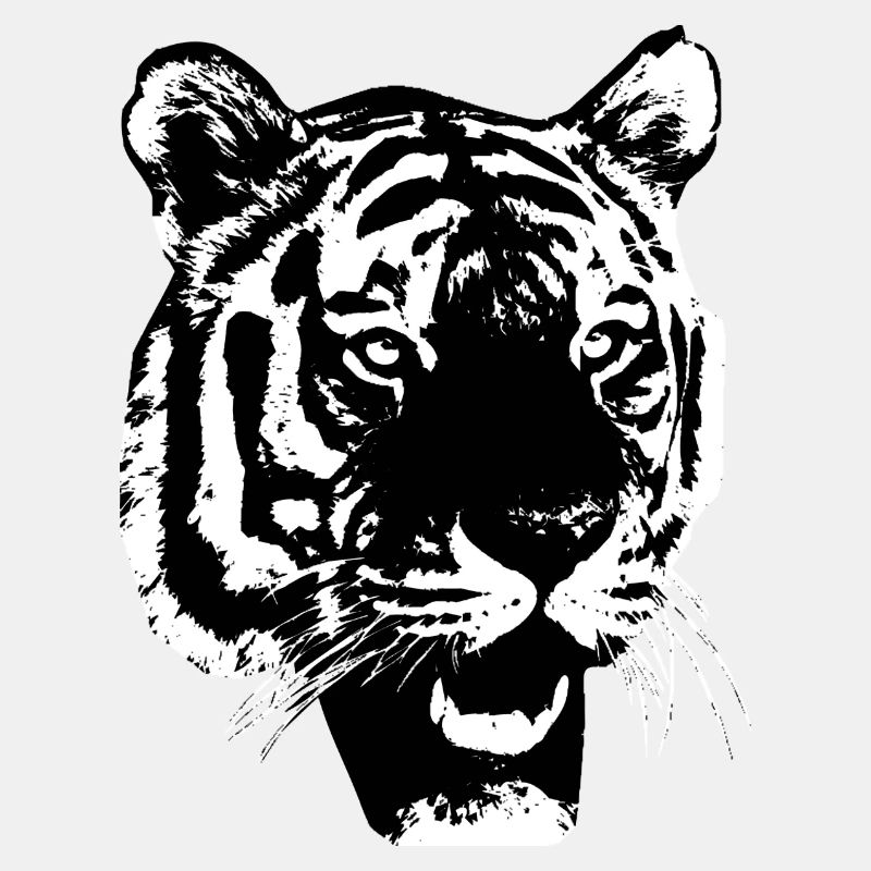 Un visage de tigre comme symbole de puissance et de force