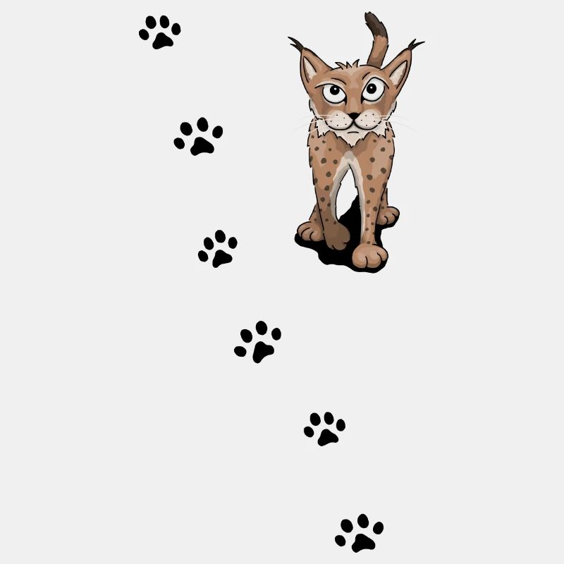 Luchs mit Spur Raubkatze Tracking Geschenk