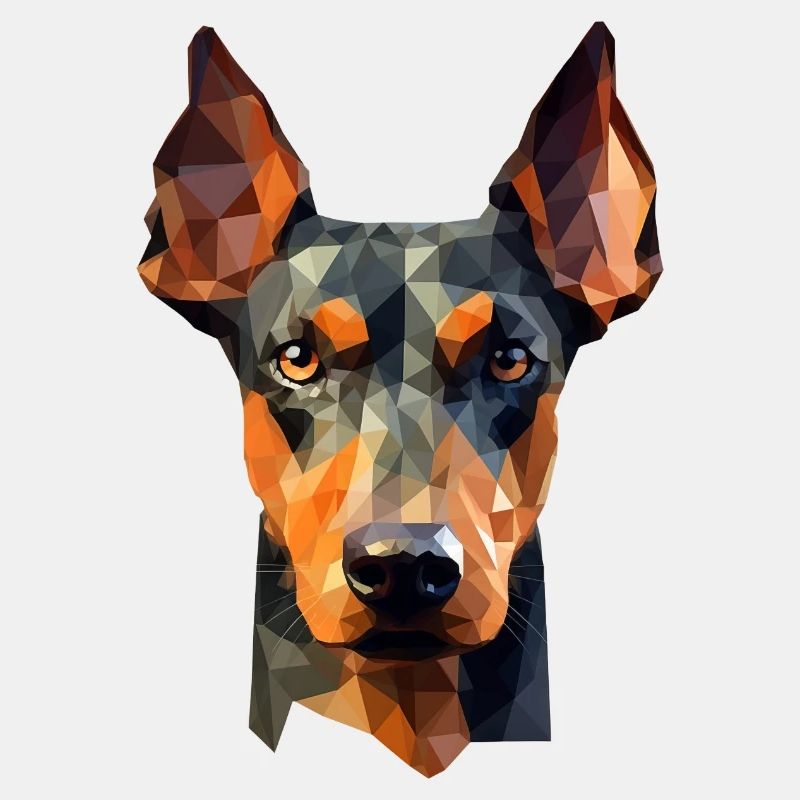 Dobermann - Polygon Hunde Design