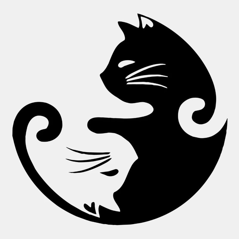 Yin Yang Katze (Dunkel)