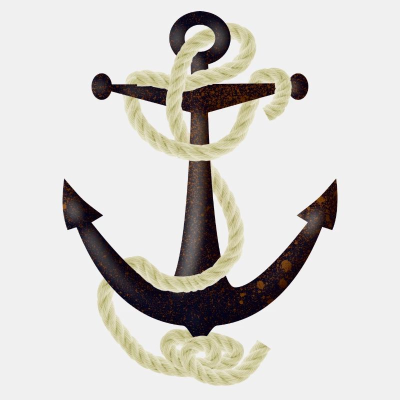 Anker rostig mit Band