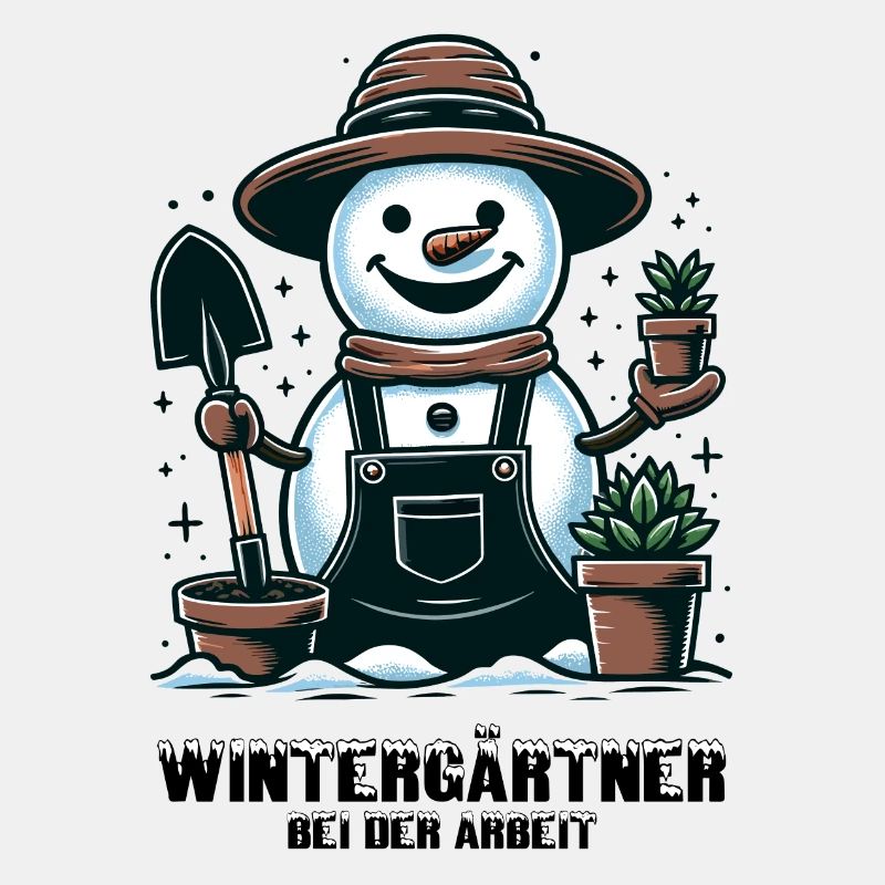 Wintergärtner bei der Arbeit - Garten-Design