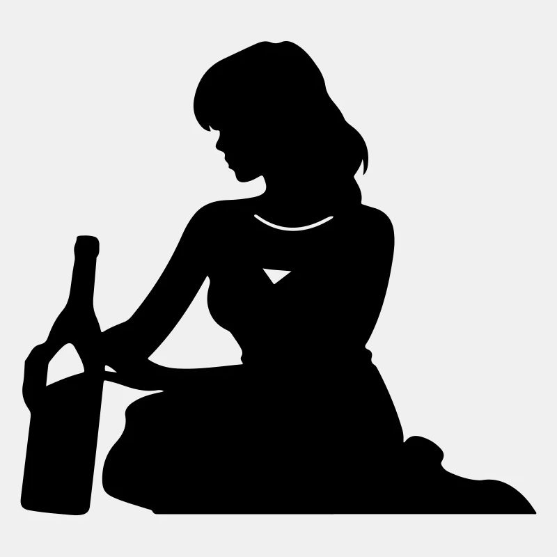 Silhouette Frau Drinking