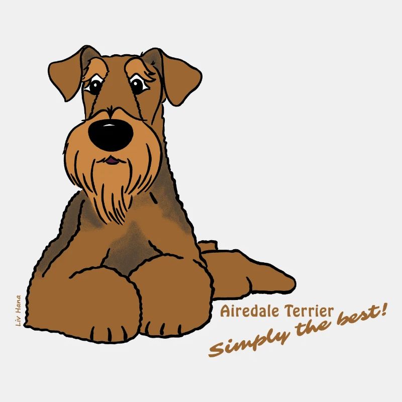 Airedale Terrier liegend