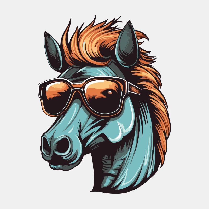 Pferd Kopf Cool