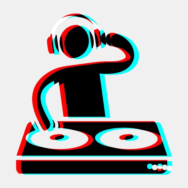 Techno Dj 3d Electro Red Blue tik tok edm