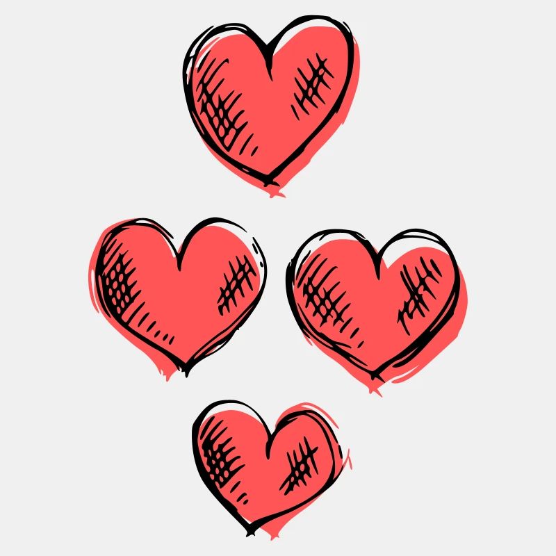 four hearts