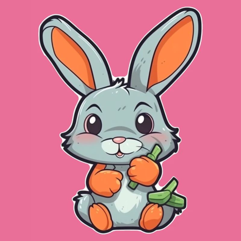 Lapin mignon pour tous les âges - conception de dessins animés