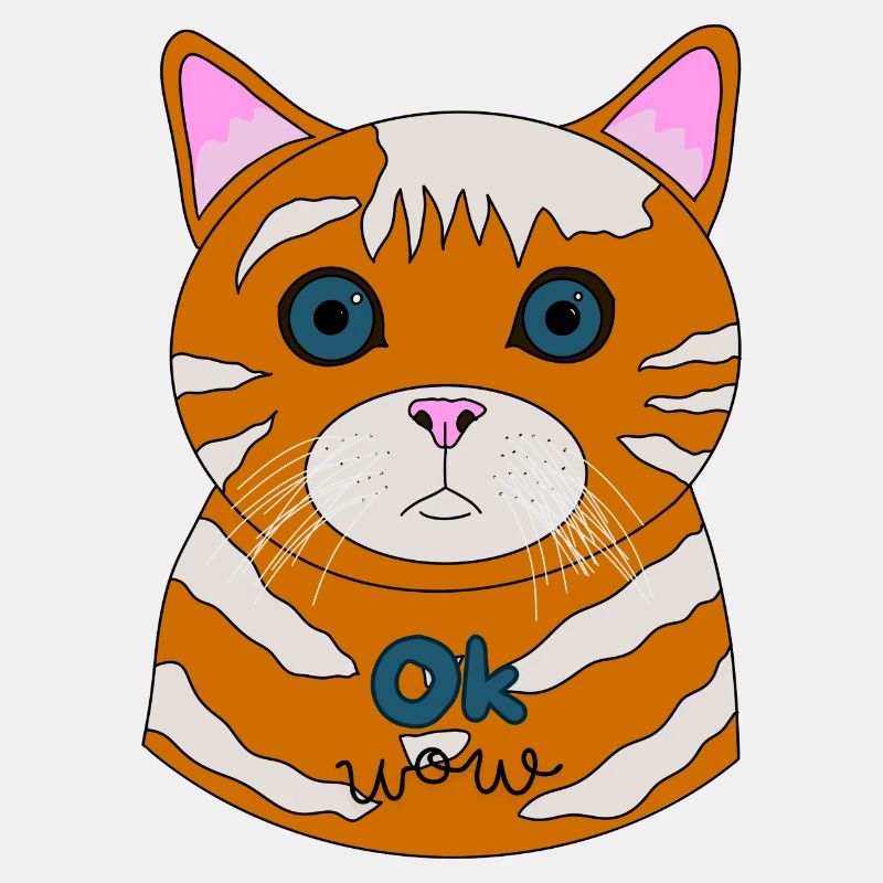 Chat étonné Ok Wow