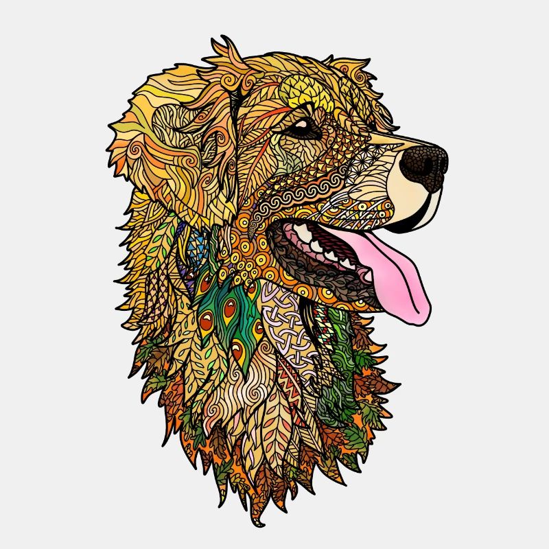 Golden Retriever Zentangle
