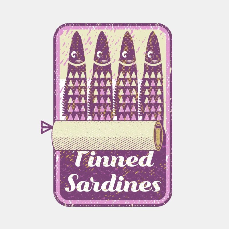 Sardines in a tin vector