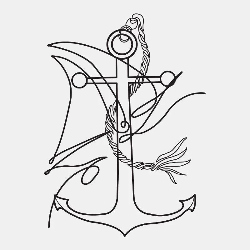Anker und Segelboot