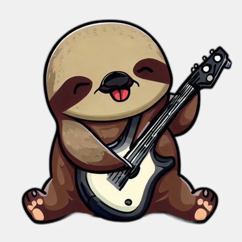 Faultier mit Gitarre