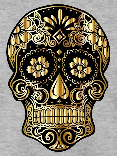 Gold-Flower-Skull