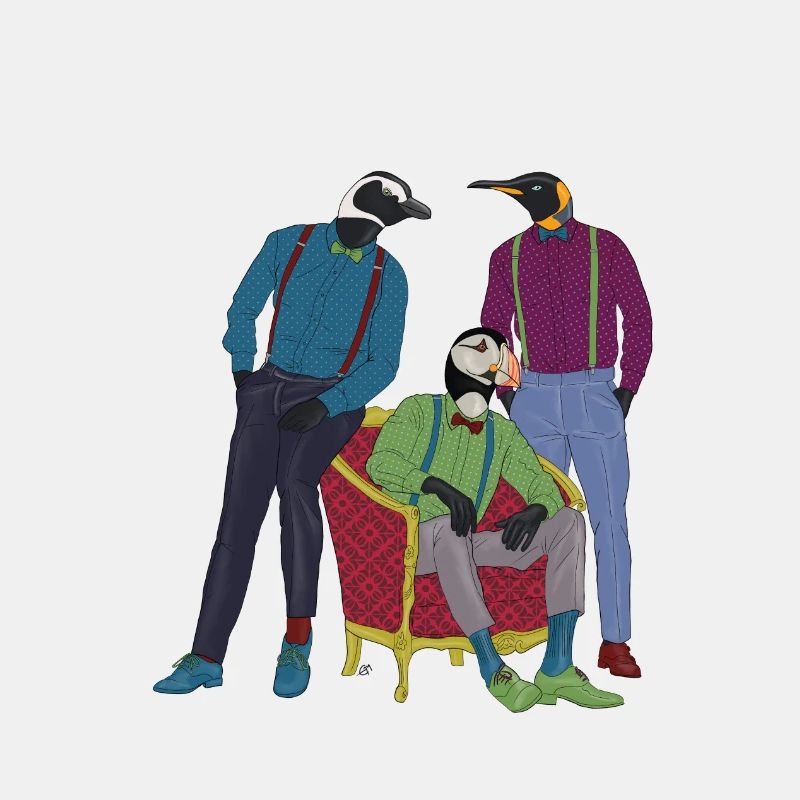 Pinguine mit Fliege