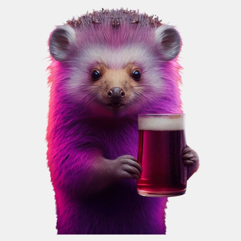 Fretchen, bière effrontée, de couleur rose