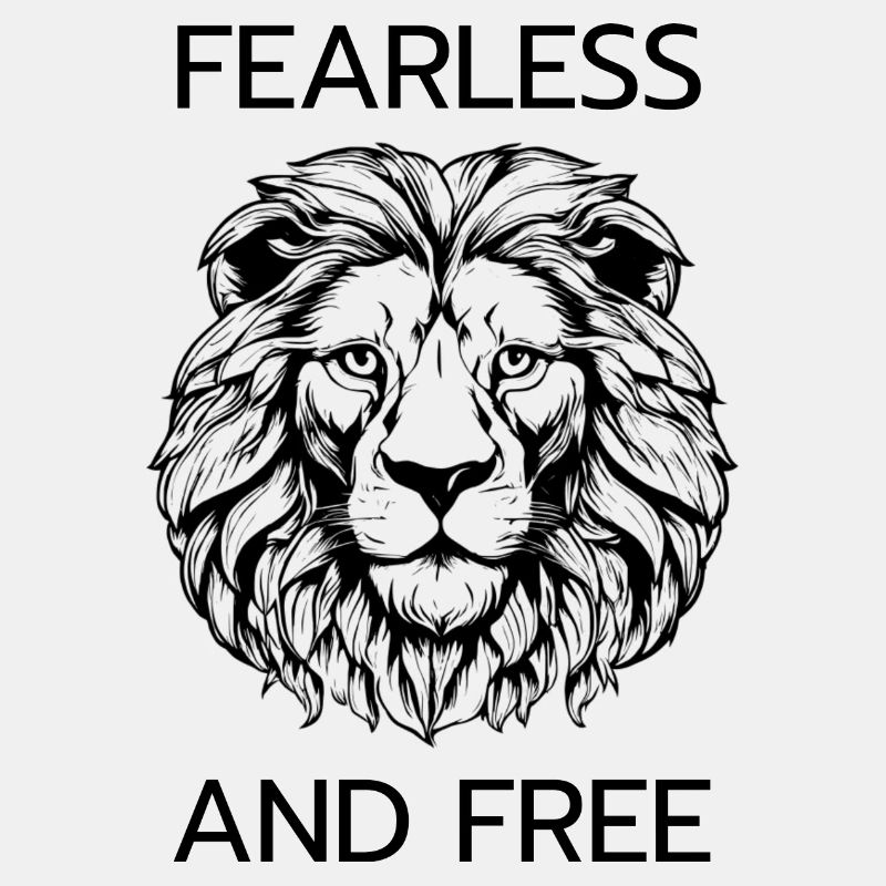 Fearless - Löwenkopf - Schwarz