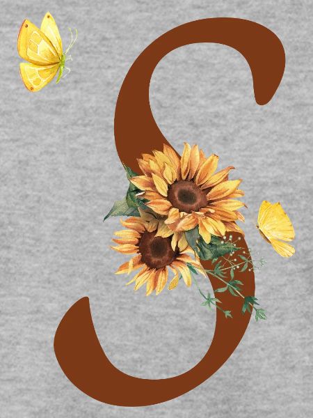 Buchstabe s Sonnenblumenschmetterling