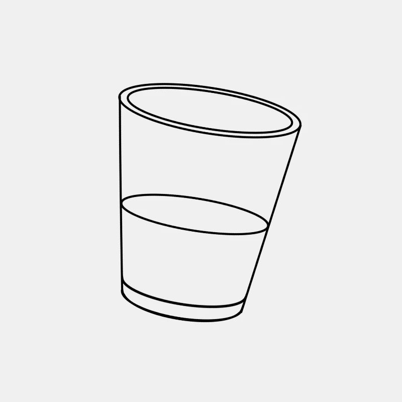 Glas halb voll / leer