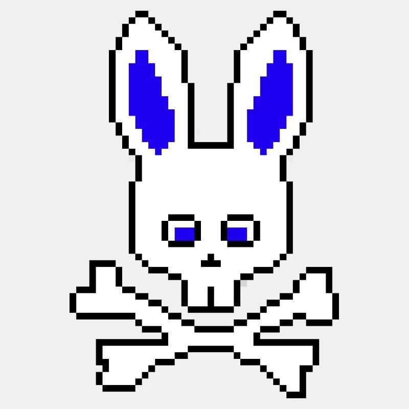 Skull Rabbit Blue
