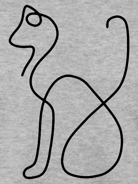 one line Katze