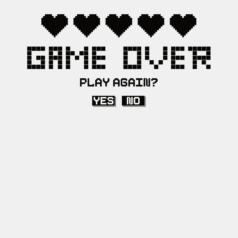 Game Over Retro Schriftzug