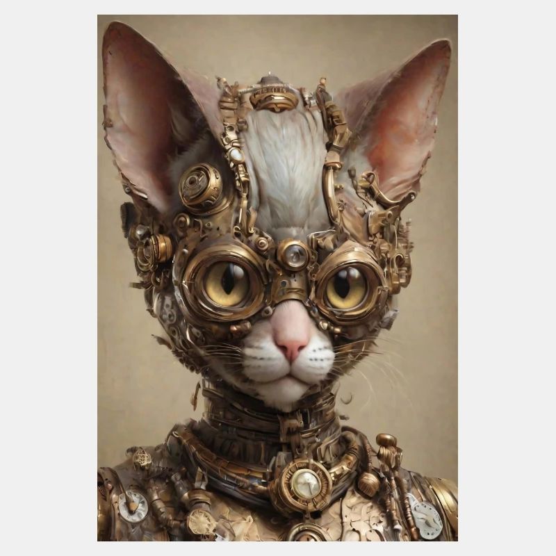 Cyber Punk Katze Sphinx
