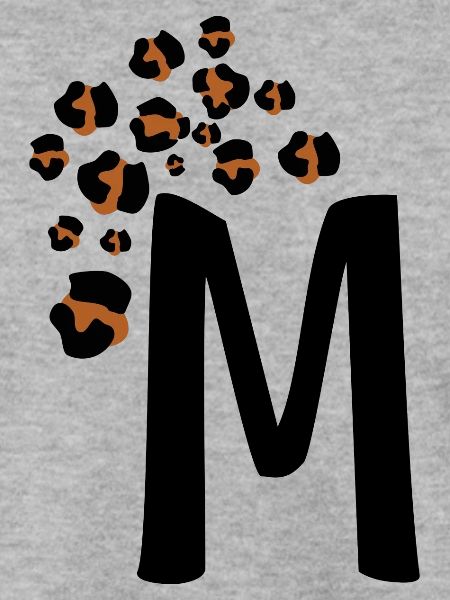 Buchstabe M Leopard Muster