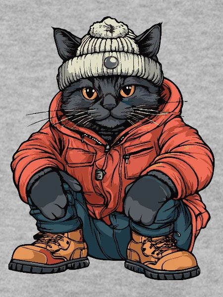 Katze Lustig Winter