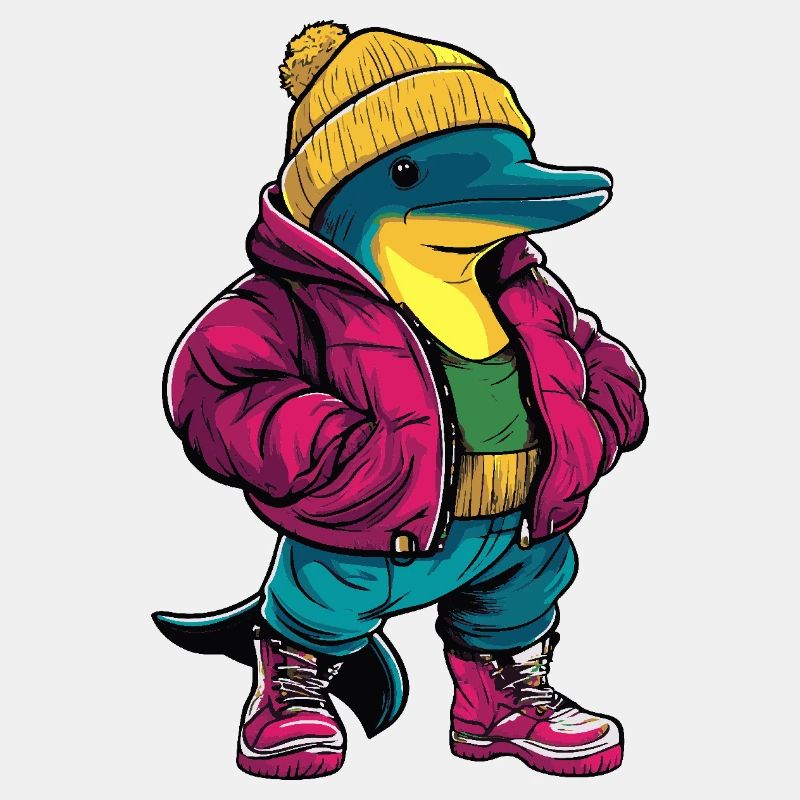 Delfin Lustig Winter