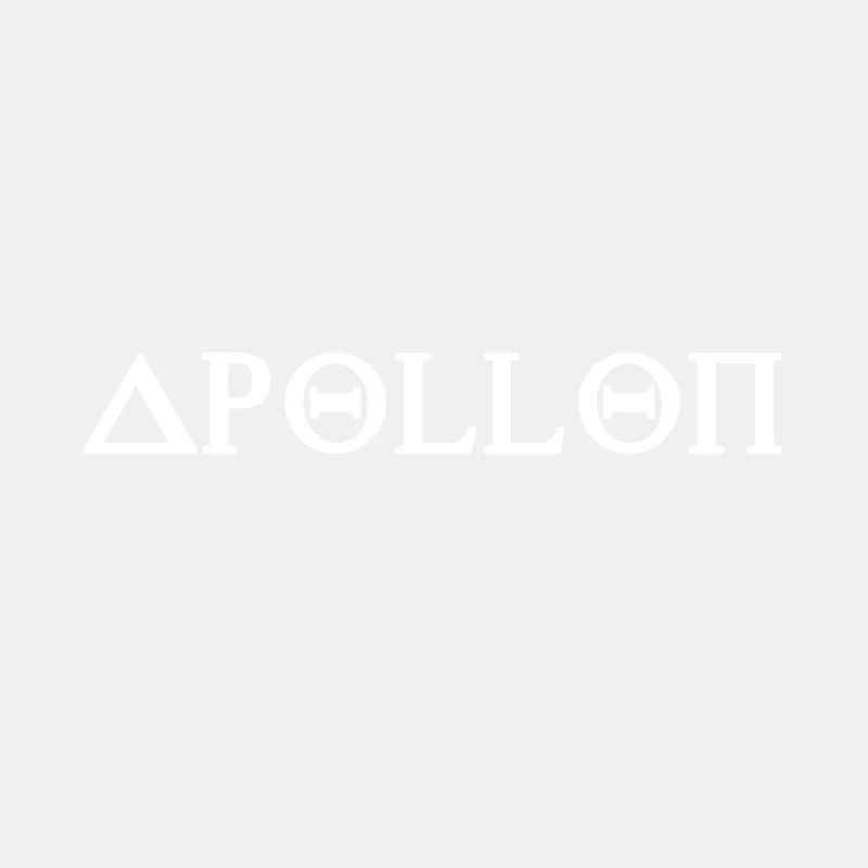 Apollon Design blanc en écriture grecque