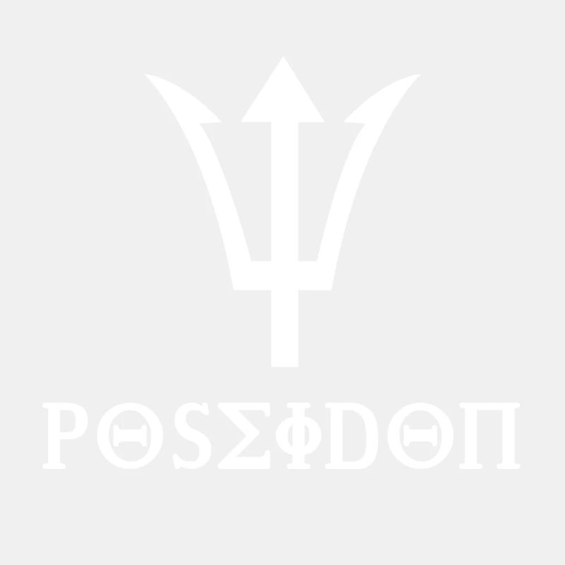 Design Poséidon avec idée cadeau trident blanc